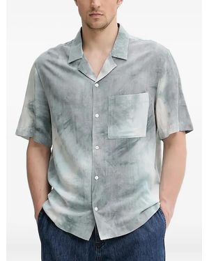 IRO Revere-Collar Tie-Dye Shirt - Blue