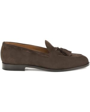 Loro Piana Tassel Suede Loafers - Brown