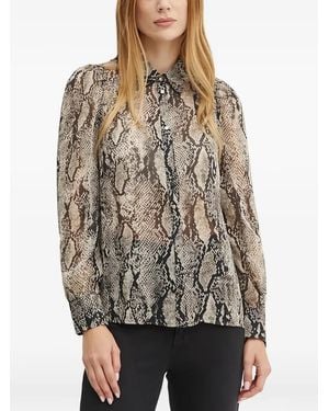 Morgan Cipyth Snake-Print Shirt - Grey