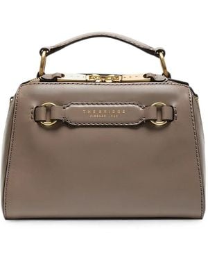 The Bridge Laura Leather Tote Bag - Brown