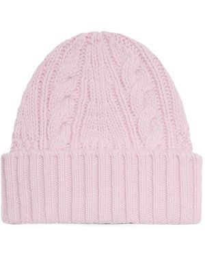 Bompard Cable-Knit Beanie Hat - Pink