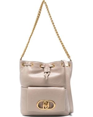 Liu Jo Drawstring Chain-Strap Shoulder Bag - White