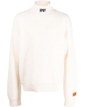 Heron Preston Maglione Hpny A Collo Alto - Bianco
