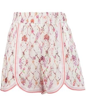 Genny Shorts Con Estampado Floral - Rosa