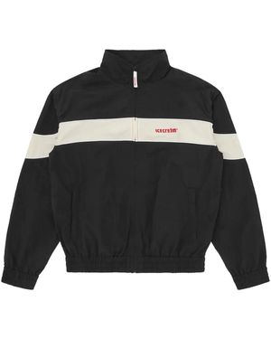 ICECREAM Bomber A Righe - Nero