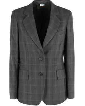 Aspesi Check-Pattern Blazer - Black