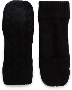 DKNY Logo-Patch Gloves - Black