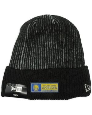 KTZ Golden State Warriors Logo-Patch Beanie Hat - Black