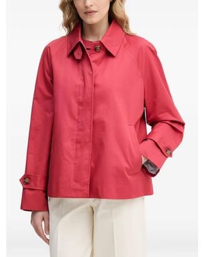 Benetton Raglan-Sleeve Button-Up Coat - Red