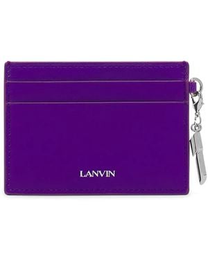 Lanvin Porte-Cartes En Cuir - Violet