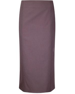 MM6 by Maison Margiela High-Waisted Pencil Skirt With Side Zipper - Purple