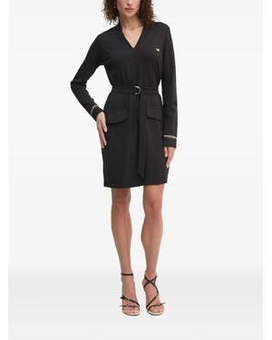 Liu Jo Belted V-neck dress - Negro