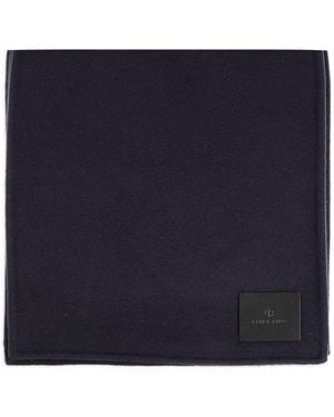 Anine Bing Sciarpa Con Applicazione Logo - Blu
