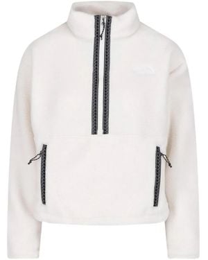 The North Face Jersey De Tejido Polar Con Media Cremallera - Blanco