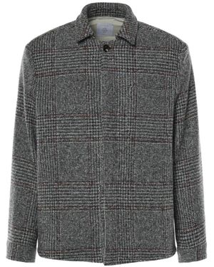 Eleventy Checked Shirt Jacket - Gray