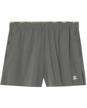 Burberry Pantalones Cortos Stretch - Gris