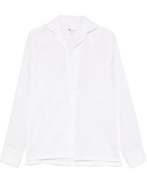 Doppiaa Camisa Con Cuello Italiano - Blanco