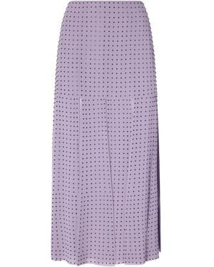 Pinko Rucola Embellished Fringes Midi Skirt - Purple