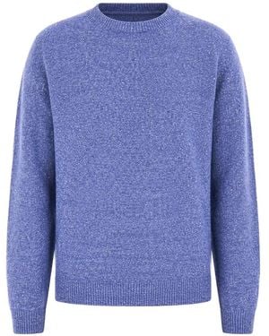 Dondup Flecked-Knit Wool Sweater - Blue