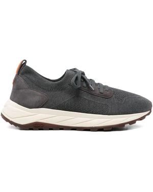 Henderson Knitted Suede Trainers - Black