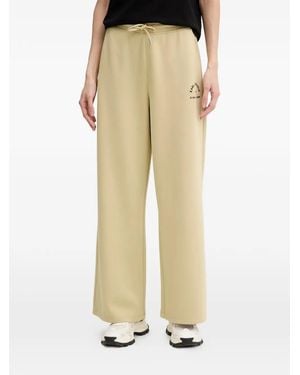 KARL LAGERFELD Logo-Print Drawstring Track Pants - Natural