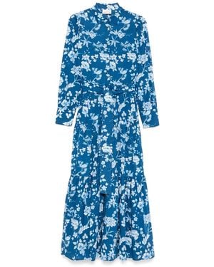 MC2 Saint Barth Cotton Maxi Dress - Blue