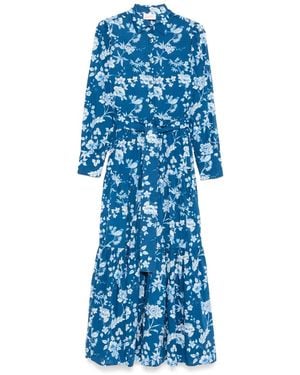 MC2 Saint Barth Cotton Maxi Dress - Blue