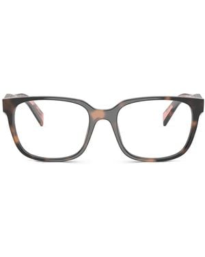 Prada Bril Met Vierkant Montuur - Bruin