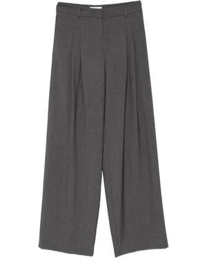 ViCOLO Pleated Wide-Leg Trousers - Grey