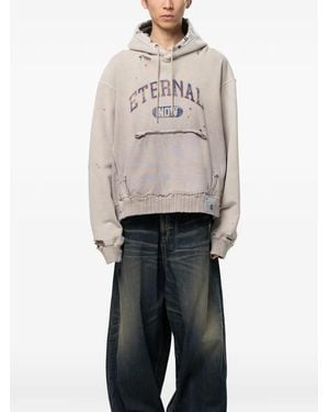 Maison Mihara Yasuhiro Sun-Faded Like Hoodie - Blue