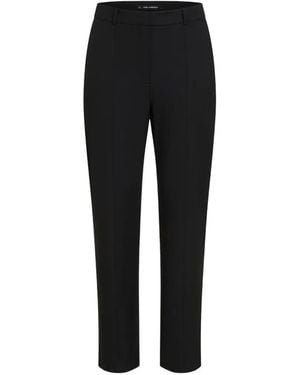 KARL LAGERFELD Pantalones De Vestir Con Placa Del Logo - Negro