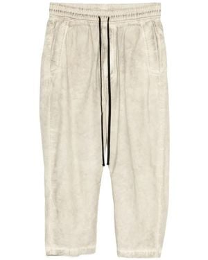 Thom Krom Drawstring-Waist Cropped Pants - Natural