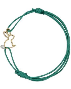 Aliita Perlenkette Mit 9Kt Hasenanhänger - Grün