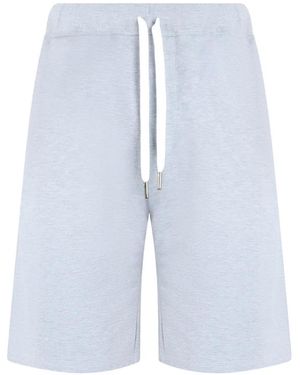 Fedeli Drawstring-Waist Cotton Shorts - Blue