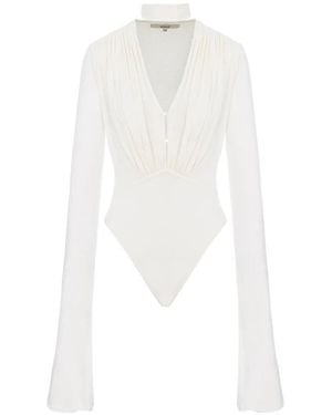 MANURI Body Suki de manga larga - Blanco