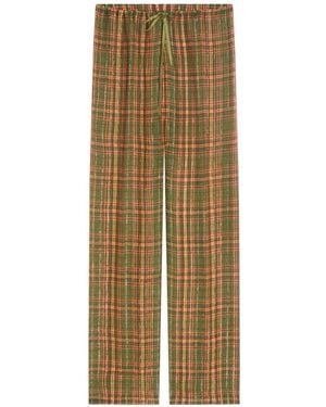 Dries Van Noten Elasticated Lurex Pants - Natural