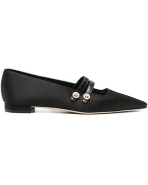 Manolo Blahnik Ballerines À Bout Pointu Polmana - Noir