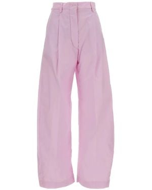 Thelatest Pleated Barrel-Leg Pants - Pink