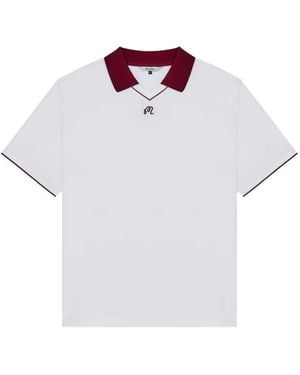 Malbon Golf Polo Barrio Con Logo Bordado - Blanco