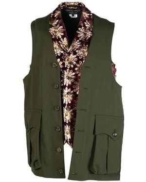 Comme des Garçons Débardeur Fleuri À Poche À Rabat - Green