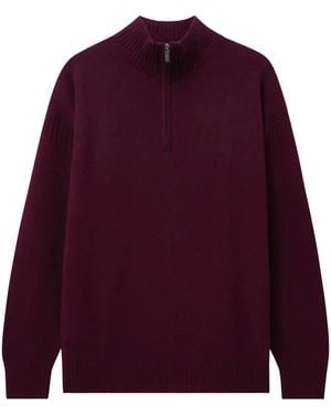 Pringle of Scotland Kaschmirpullover Mit Reißverschluss - Lila