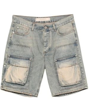 Yes London Faded Cargo Shorts - Grey