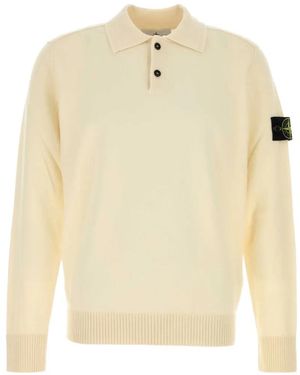 Stone Island 5100018 Light Rws Geelong Wool Sweater - Natural