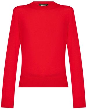 DSquared² Pullover Mit Logo-Stickerei - Rot