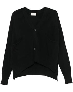 Ma'ry'ya V-Neck Buttoned Cardigan - Black