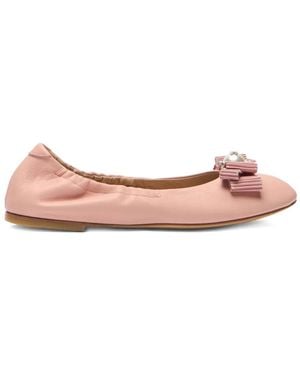 Casadei Bow-Detail Ballet Flats - Pink
