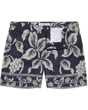 Orlebar Brown Bulldog Badeshorts Mit Blumen-Print - Blau