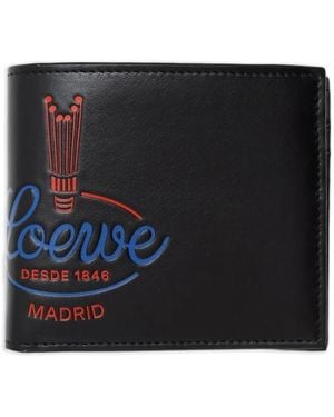 Loewe Crown Bifold Wallet - Black