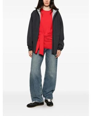 H2O SPORTSWEAR Hooded Logo-Print Coat - Red