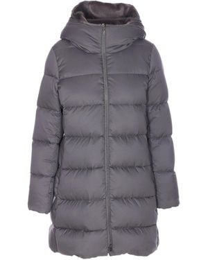 Herno Padded Hooded Coat - Grey